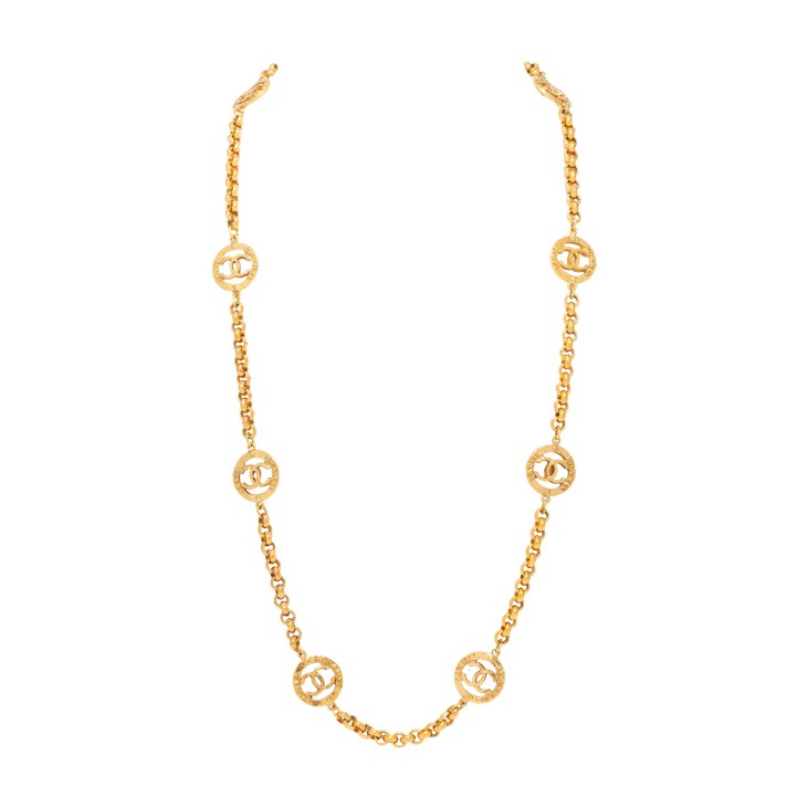 CHANEL VINTAGE Kette, Koll.: 28 (90er Jahre). 