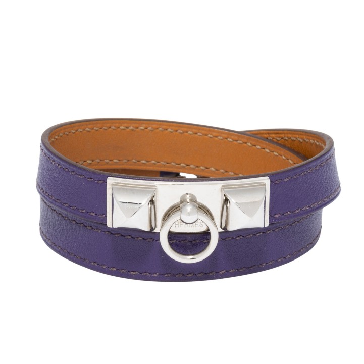 HERMÈS Armband 'RIVALE DOUBLE TOUR', akt. NP.: 755,-€, Gr. M. 