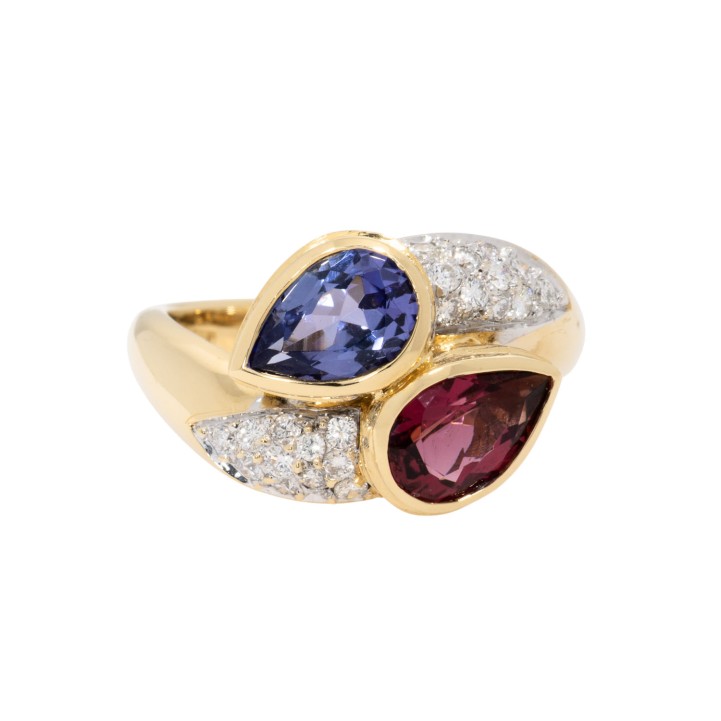 Ring mit Brillanten von zus. ca. 0,35 ct, 