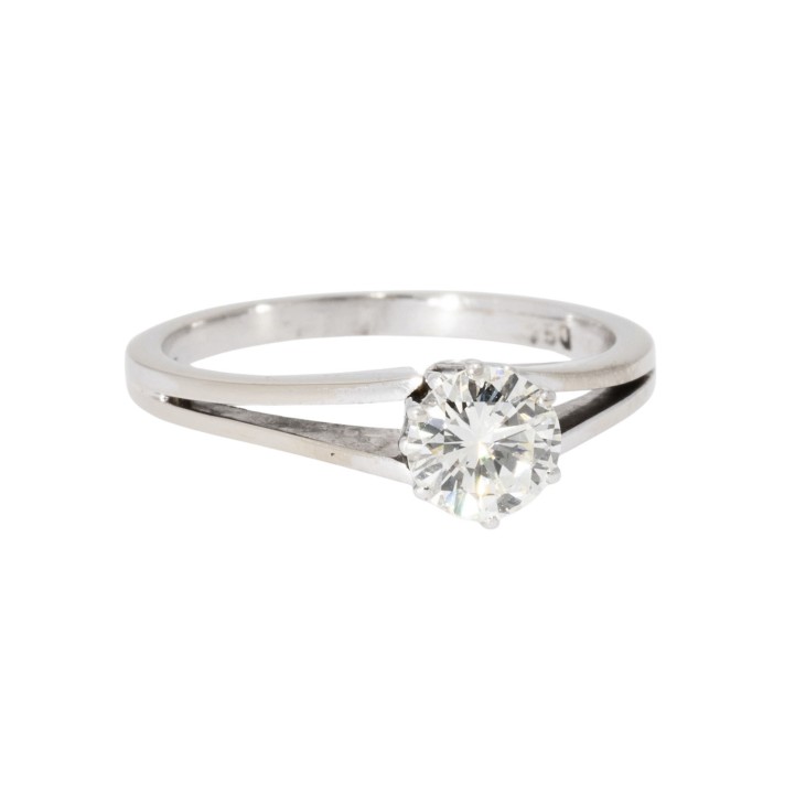 Solitairering mit Brillant von ca. 0,60 ct,  