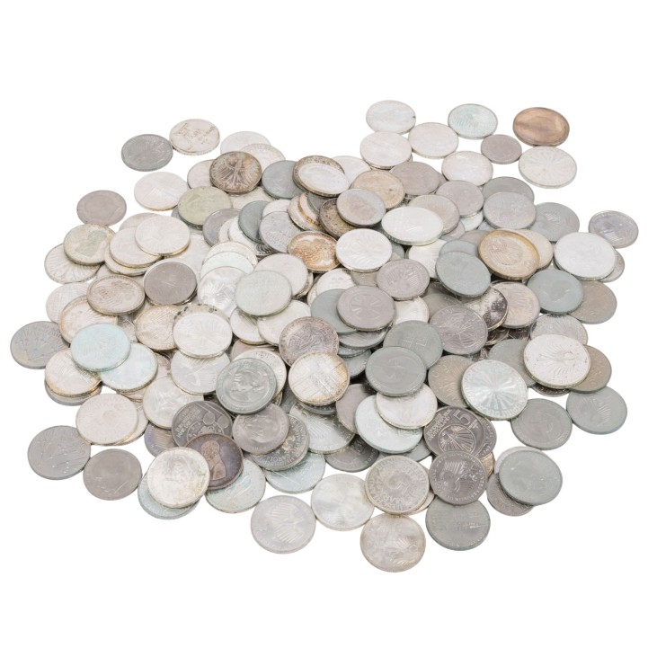 BRD/SILBER – Konvolut mit insg. ca. 1048 g fein, 