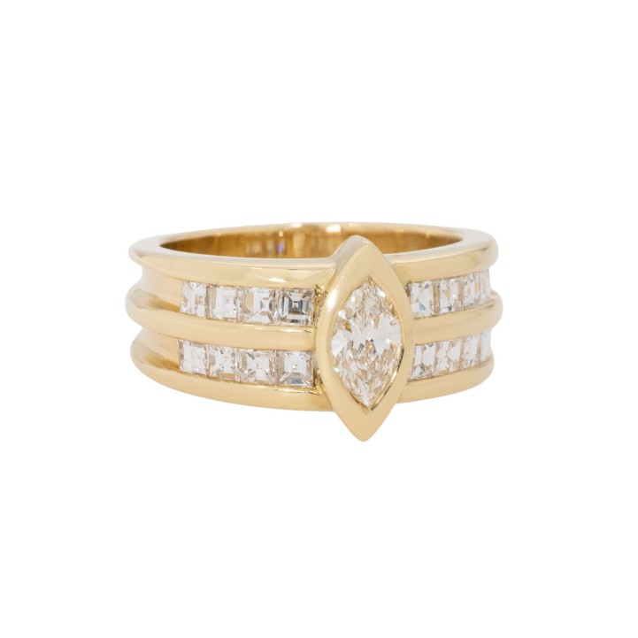 Ring mit Diamanten von zus. ca. 1,73 ct, 