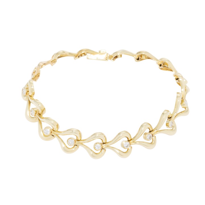 Armband mit Brillanten von zus. ca. 1 ct, 