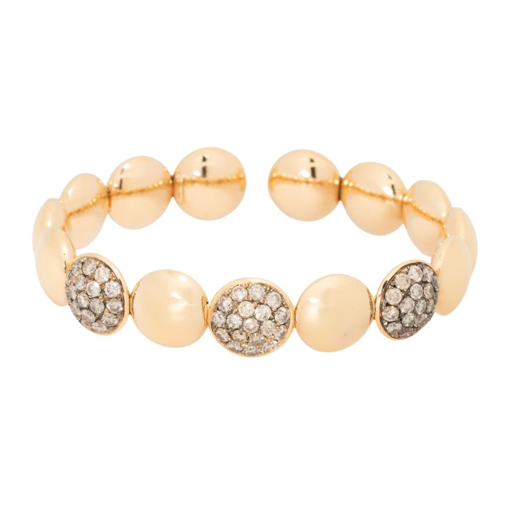 Armspange mit Brillanten von zus. ca. 3,1 ct,  