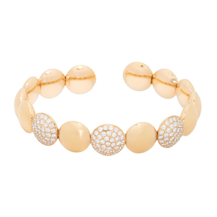 Armspange mit Brillanten von zus. ca. 2,1 ct,  