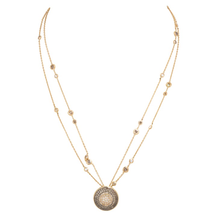 Collier mit Brillanten von zus. ca. 2,7 ct,  