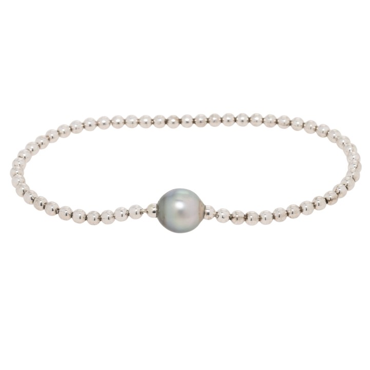 Armband mit grauer Tahitiperle, 