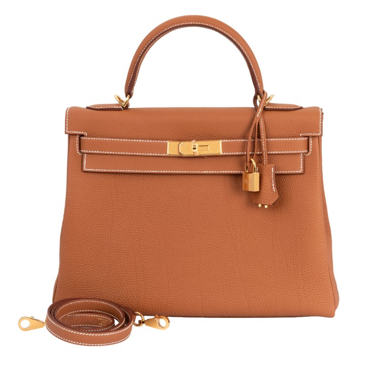 HERMÈS Henkeltasche 'KELLY BAG 32 RETOURNE'. 