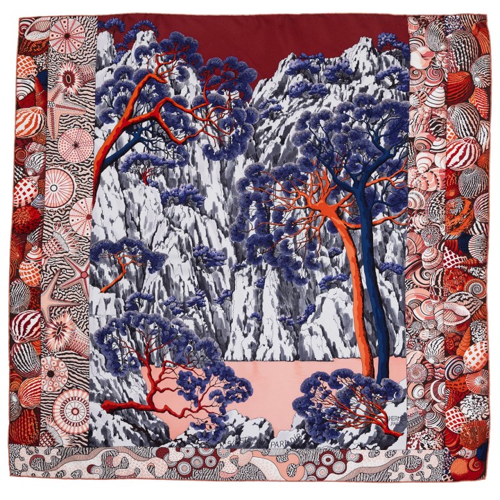 HERMÈS Seidencarré 'SIESTE AU PARADIS', 