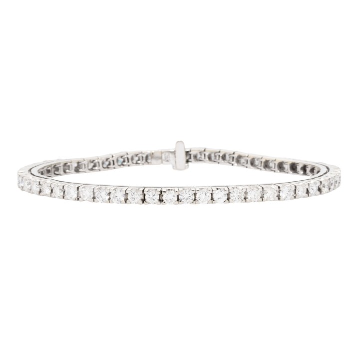 Tennisarmband mit 51 Brillanten zus. ca. 5,61 (punz.), 