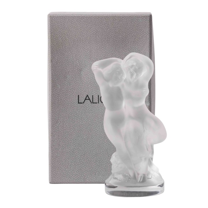 LALIQUE FRANCE, kleine Statuette „Le Faune“,  