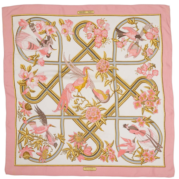 HERMÈS Seidencarré 'CARAIBES'. 