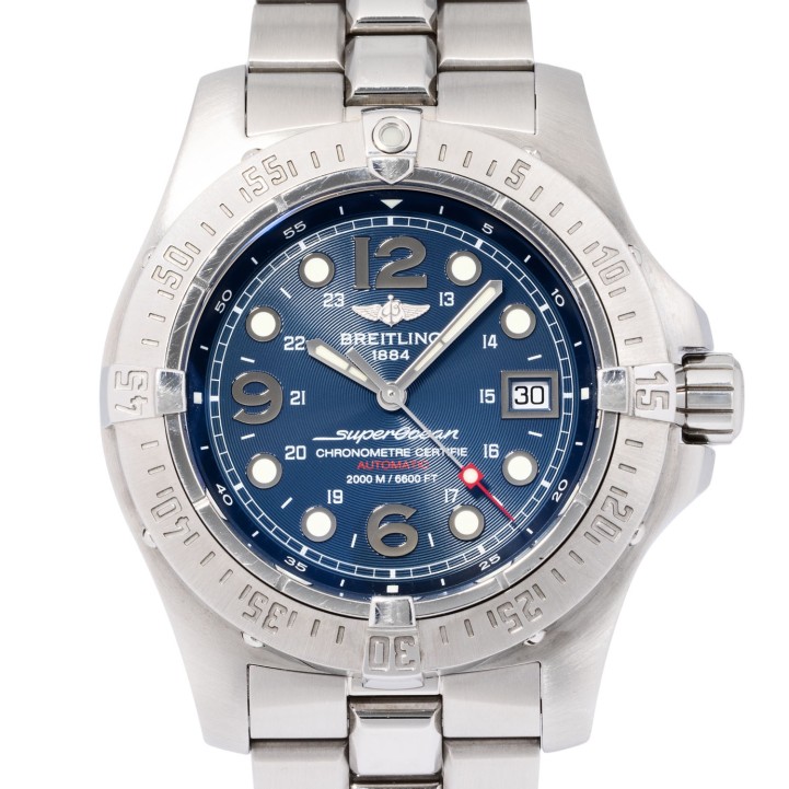 BREITLING Superocean Steelfish Ref. A17390 Herrenuhr mit Box und Papieren, 2006.  