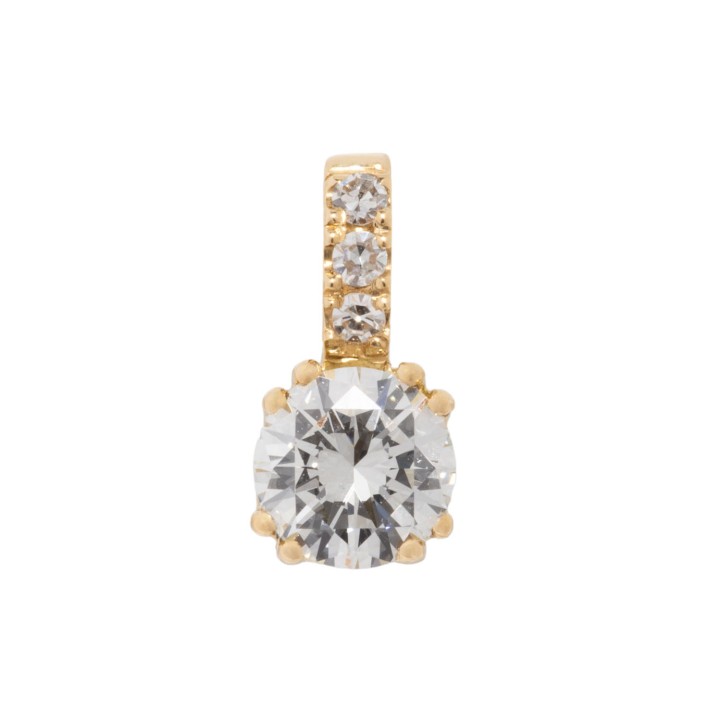 Anhänger mit Brillant, ca. 0,43 ct,  
