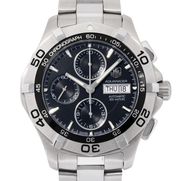 TAG HEUER Aquaracer Chronograph Ref. CAF2010 mit Box und Papieren, 2009.  