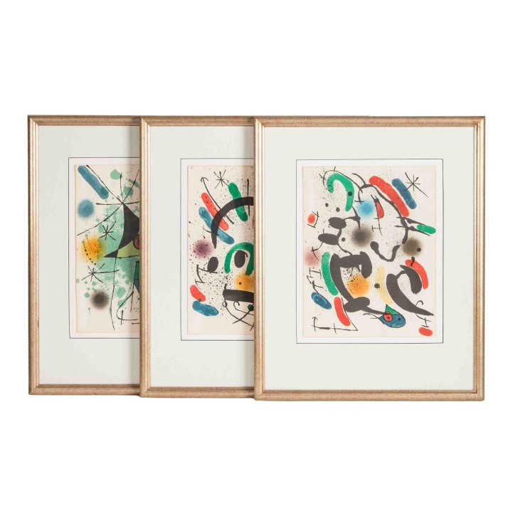 MIRÓ, JOAN (1893-1983), 3 Farblithographien,  