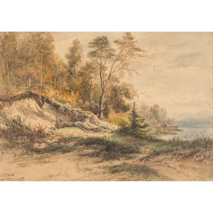 PETERS, PIETER FRANCIS (1818-1903), 'zu Leoni, Starnberger See', 1897, 