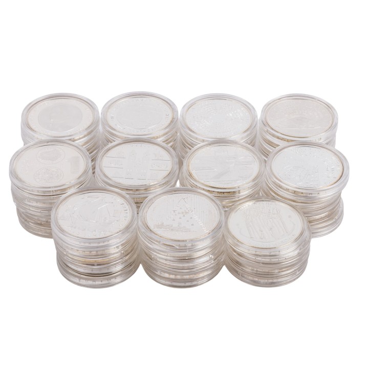 BRD/SILBER 48x 10 Euro & 6x 20€ 
