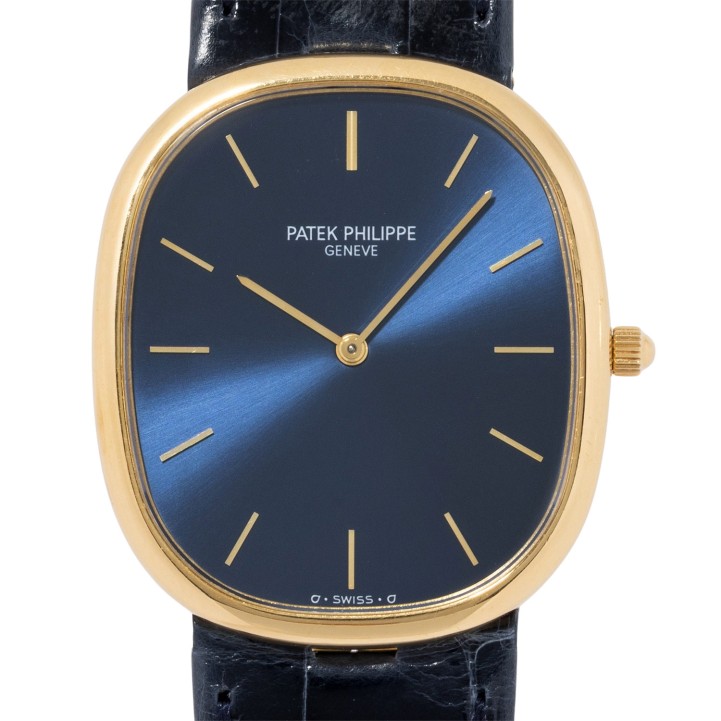 PATEK PHILIPPE  Ellipse d'Or Jumbo Ref 3738 von 1984. Box und Papiere.  
