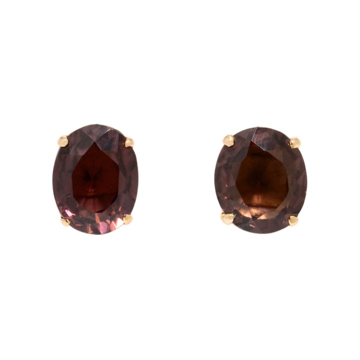 Ohrstecker mit oval facettierten Zirkonen,  