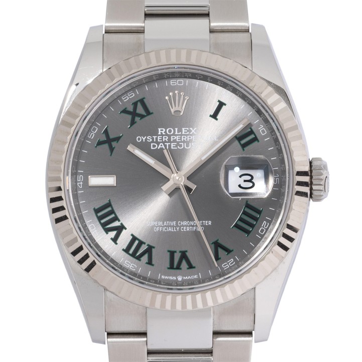 ROLEX Datejust 36 'Wimbledon Dial' Ref. 126234 mit Box und Papieren von 2023.  