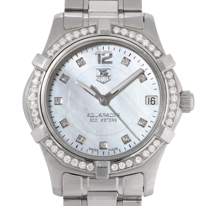 TAG HEUER Aquaracer Lady 'MOP Diamond Dial'  Ref WAF1313 Damenuhr aus den 2010er Jahren.  