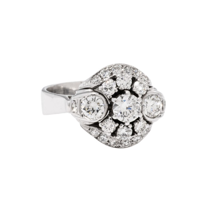Ring mit Brillanten von zus. ca. 1,2 ct,  