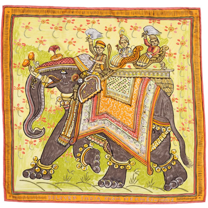 HERMÈS Seidencarré 'BELOVED INDIA', 
