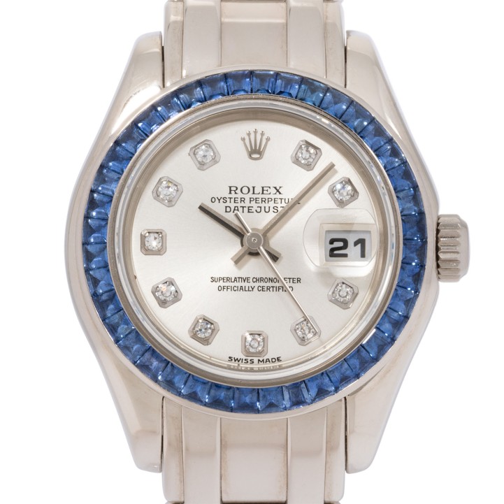 ROLEX Datejust 29 Pearlmaster 'Saphir' Ref 80309 Damenuhr von ca. 2000.  