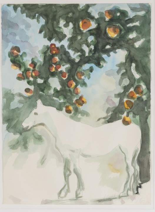WINTERSBERGER, LAMBERT MARIA (1941-2013), 'Pferd unter Apfelbäumen', 1987, 