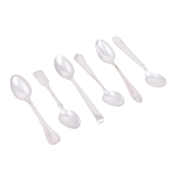 ROBBE & BERKING Mokkalöffel-Set, 6tlg., 20. Jh., 