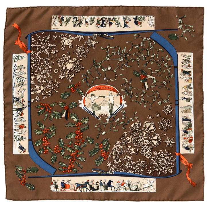 HERMÈS Gavroche 'NEIGE D´ANTAN', 