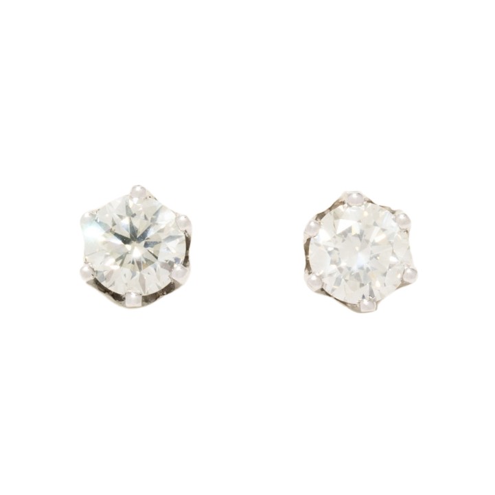 Klassische Ohrstecker mit Brillanten zus. 1,01 ct,  