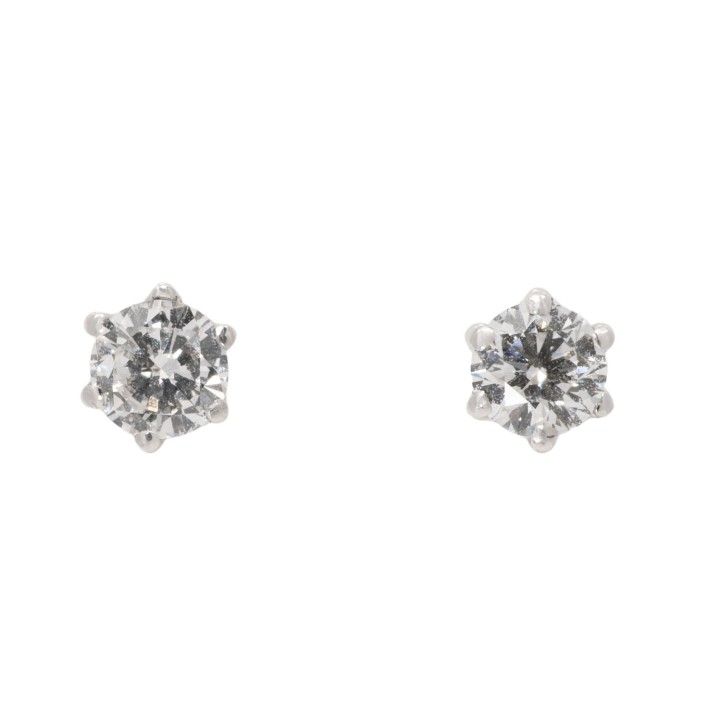 Klassiche Ohrstecker mit Brillanten zus. 0,456 ct.  