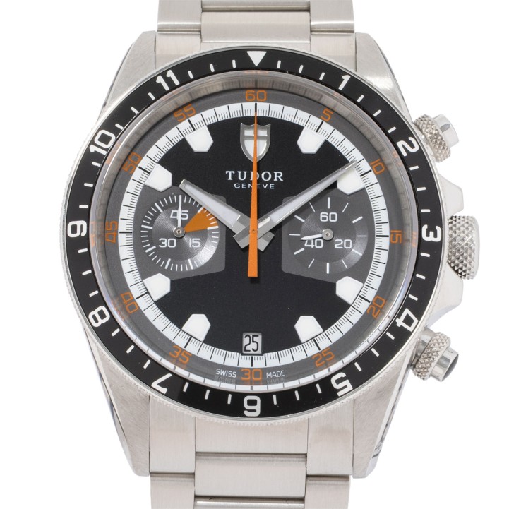 TUDOR Heritage Chrono Ref. 70330N Herrenuhr mit neuer Revision, Box und Papieren, 2011.  