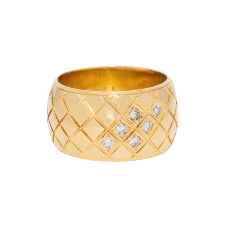Ring mit 6 Brillanten von zus. ca. 0,18 ct,  