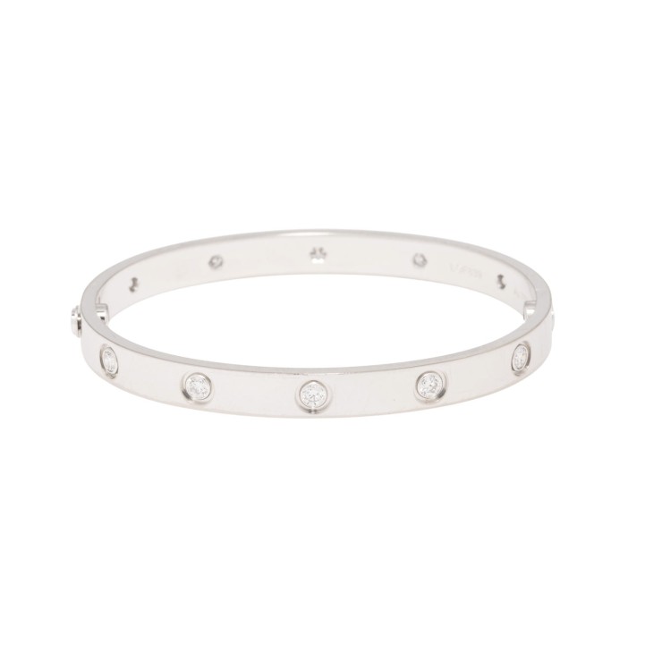 CARTIER Armreif 'Love' mit 10 Brillanten  