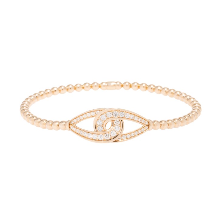 Elastischer Armreif mit Brillanten von zus. 0,80 ct.  