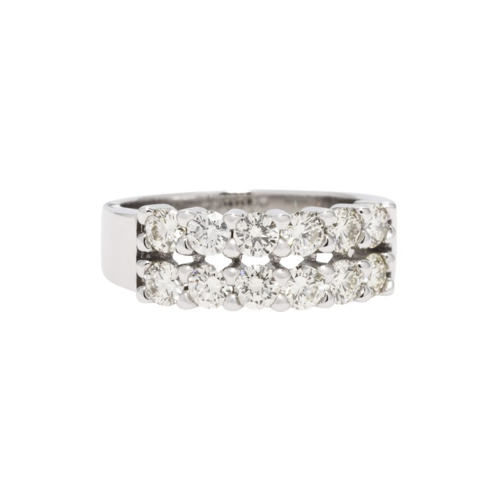 Memoirering mit 12 Brillanten, von zus. 1,50 ct,  