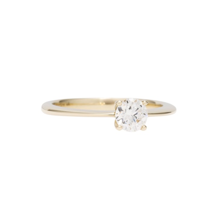 Solitärring mit Brillant 0,50 ct, FW (G)/VS,  