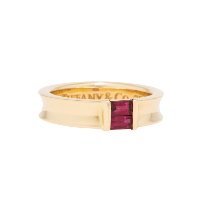 TIFFANY&CO. Vintage Ring mit 2 Rubinen,  