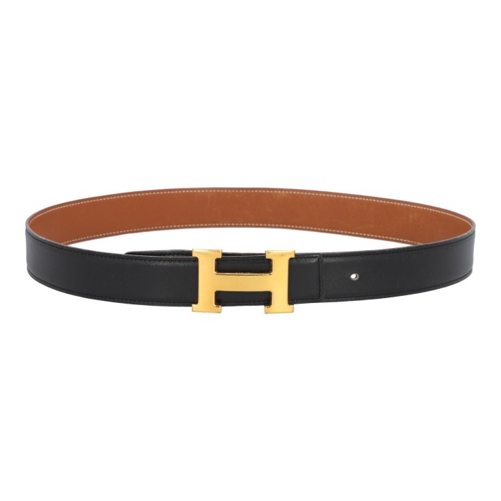 HERMÈS Gürtel 'H' Länge 80 cm, Koll.: 1994. 