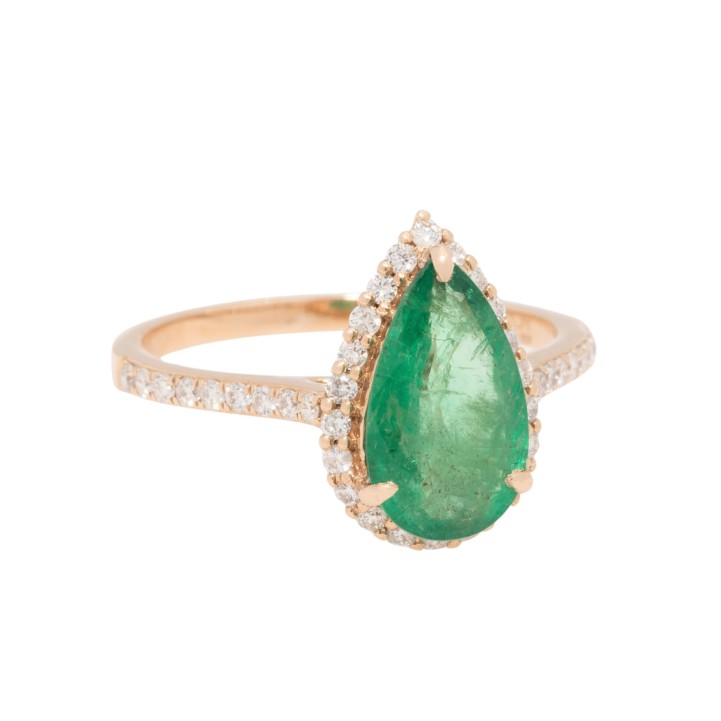Ring mit Smaragd von 1,71 ct (punz.) 