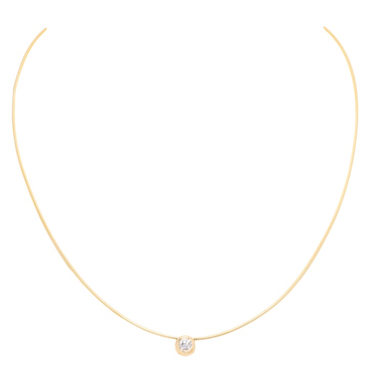 WEMPE Collier mit Brillant von ca. 0,32 ct,  