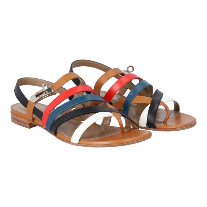 HERMÈS Sandalen 'MARINE', Gr. 38. 