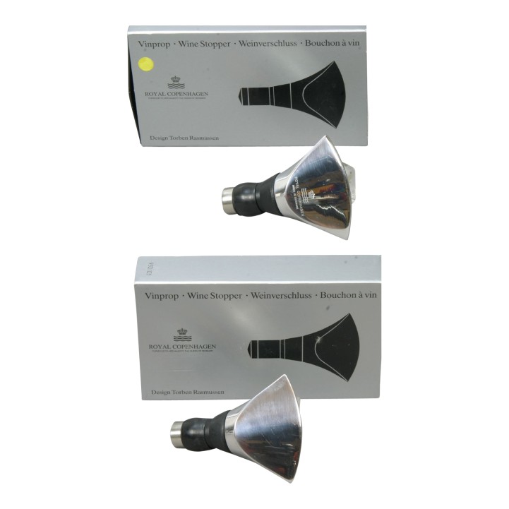 ROYAL COPENHAGEN Paar Flaschenkorken, modernes Design, 