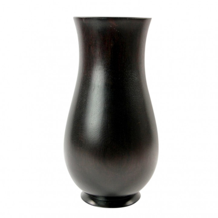 Ungewöhnliche Vase aus Holz. 20. Jh. 