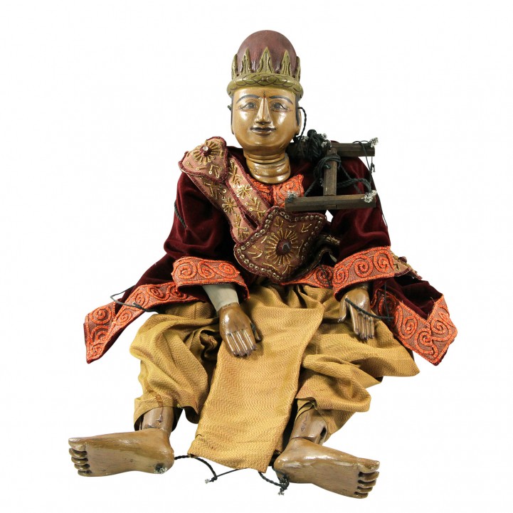 Magnificent marionette made of wood. THAILAND, 20th c.. 