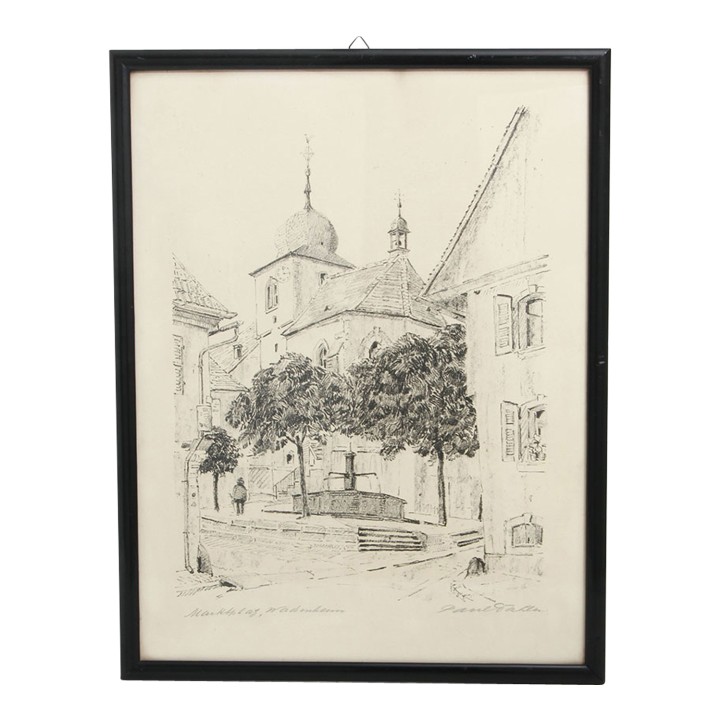 DAHLEN, Paul (1881-1954) 'Marketplace, Wachenheim'. 