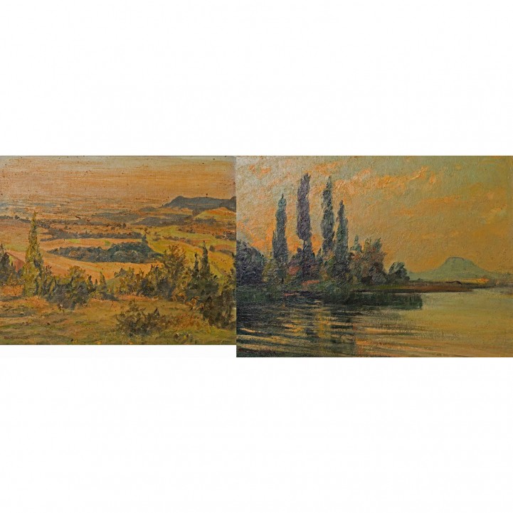 NIEDERBÜHL, ROLAND (Stuttgart 1896-1958), 2 Landschaften, 